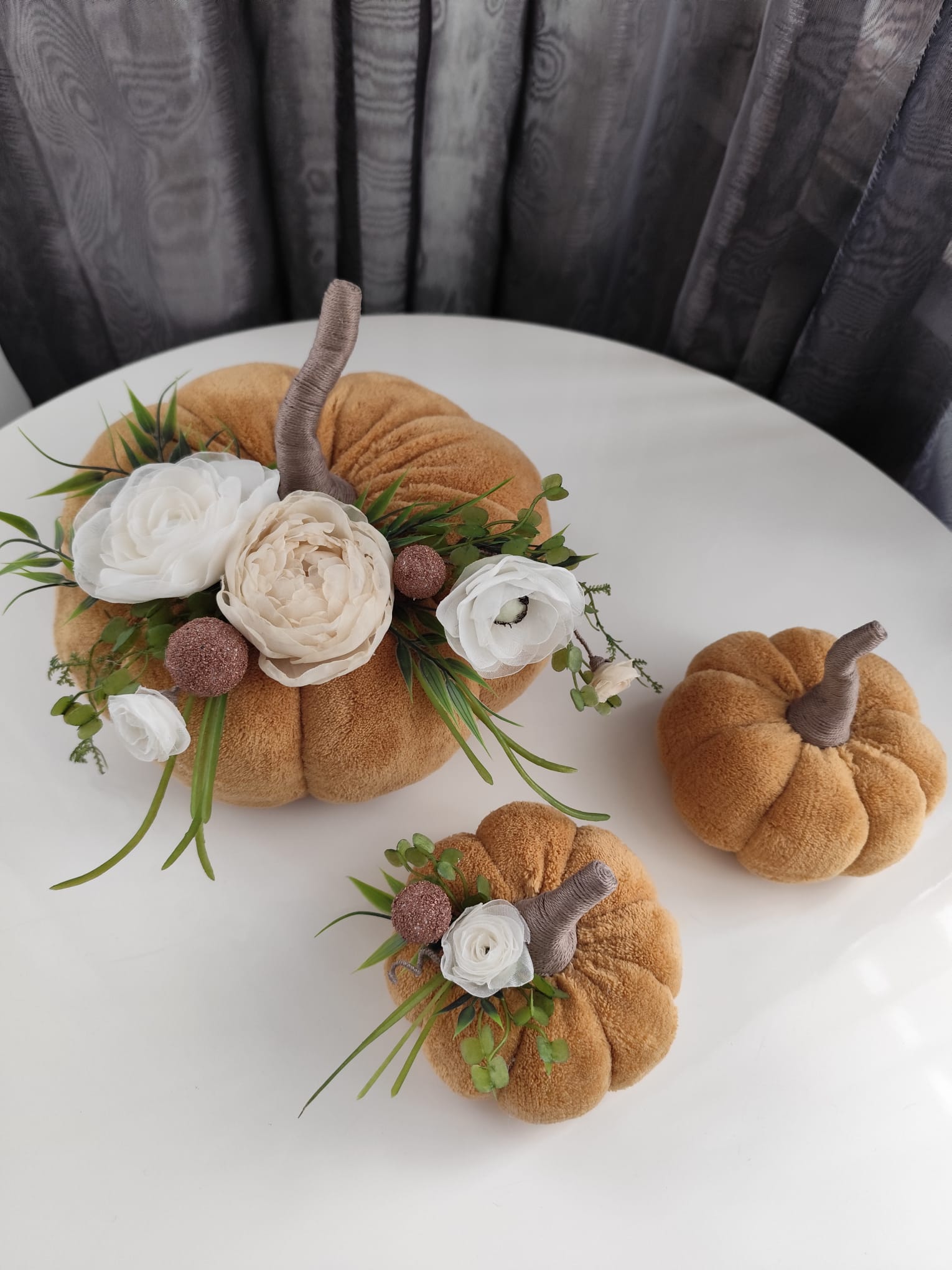 Dýně Žlutá – Sada S, M, L | Textilní dekorace | Nika's Home