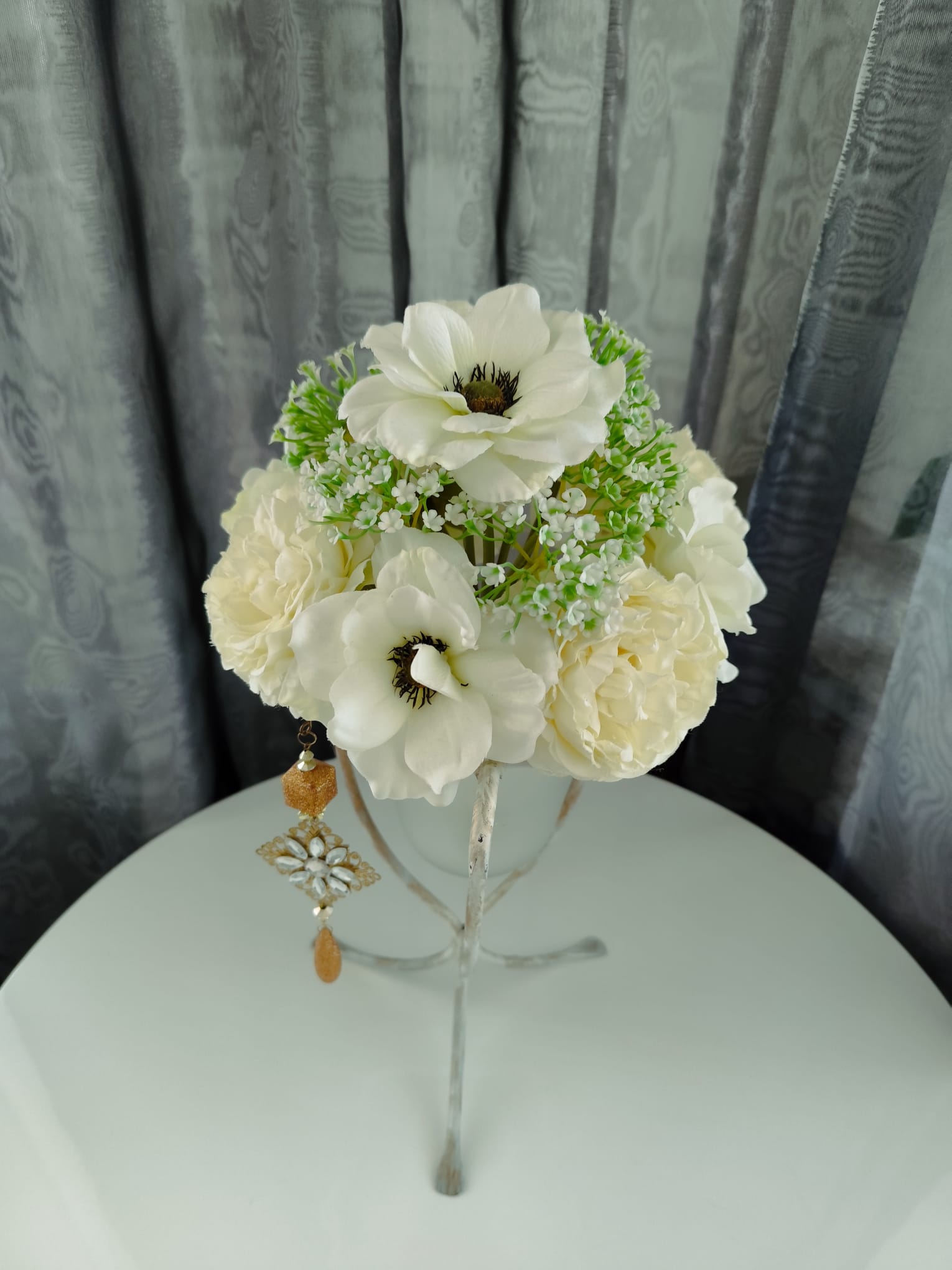 Ikebana + Váza Velká 50×26 cm – Smetanová | Steampunk, Vintage | Nika's Home