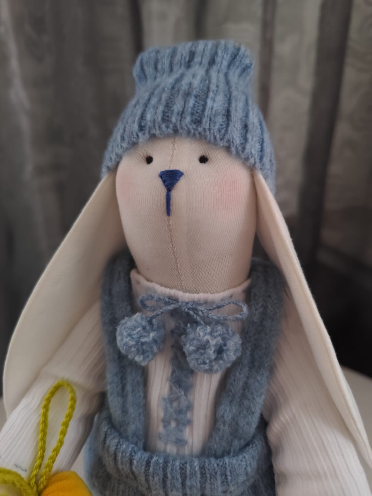 Nikaska Modrá – Ručně vyrobená panenka / králík | 39 cm | Nika's Home