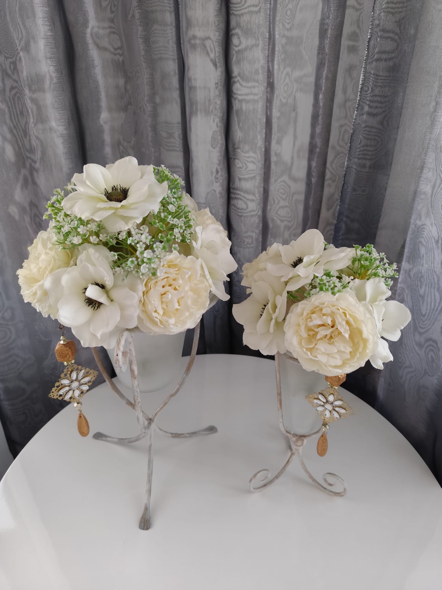 Ikebana + Váza Velká 50×26 cm – Smetanová | Steampunk, Vintage | Nika's Home