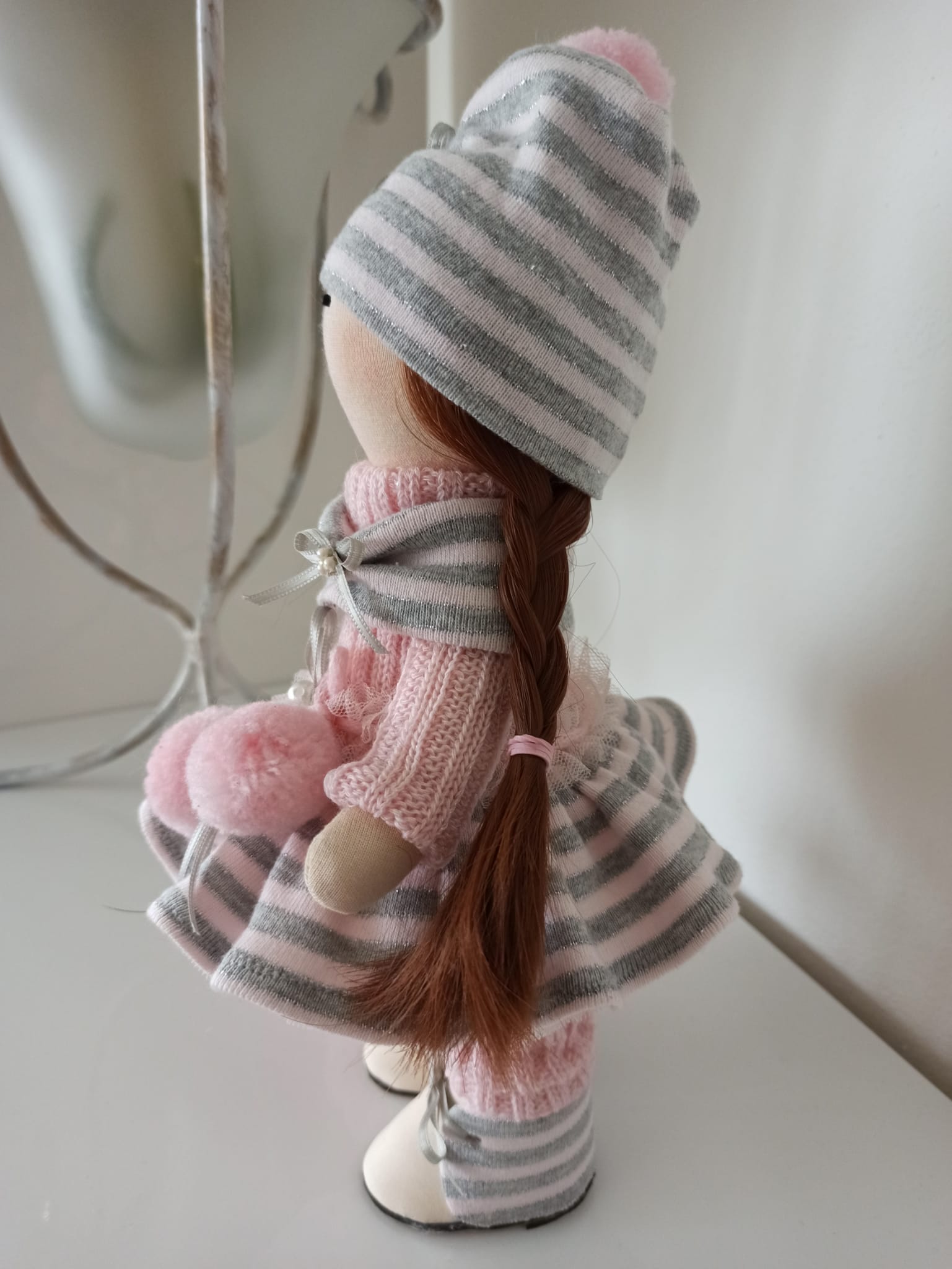 Nikaska Růžová – Ručně vyrobená panenka | 26 cm | Nika's Home