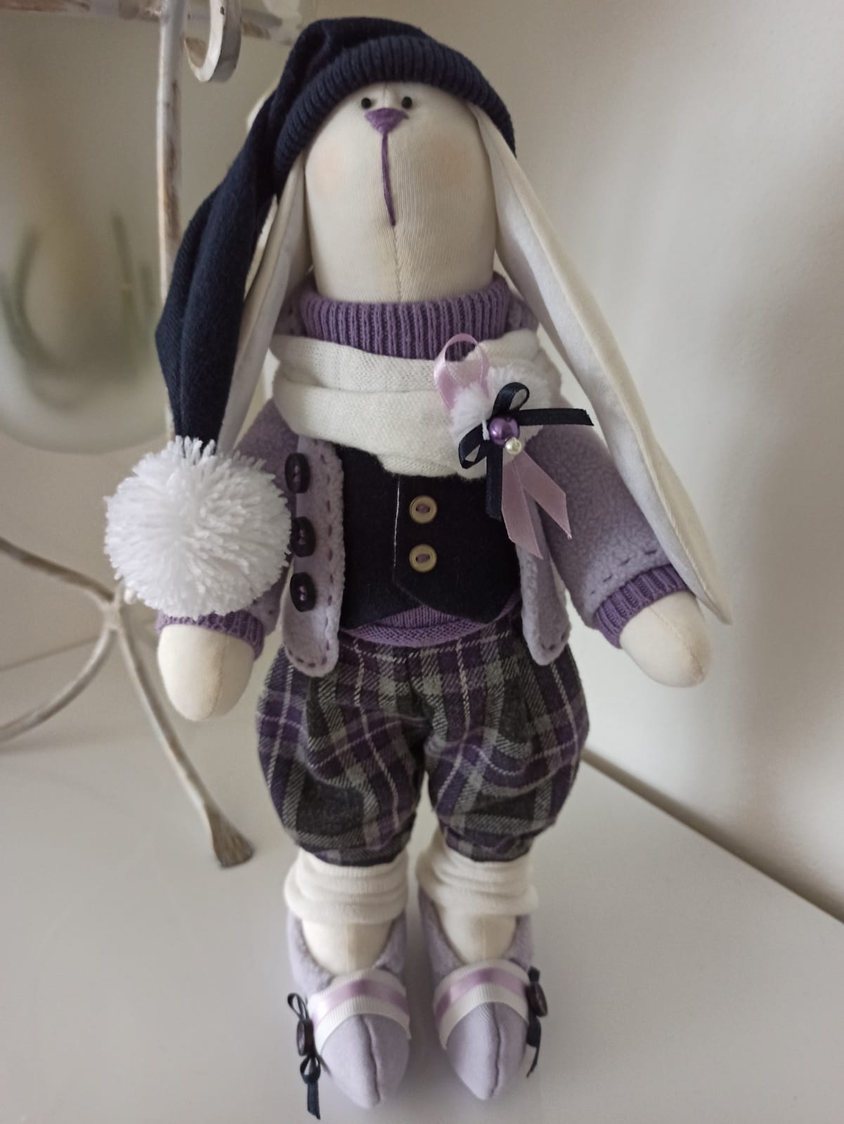 Nikaska Rabbit Purple – Sada | Fialová Dekorativní Panenka 35 cm | Nika's Home