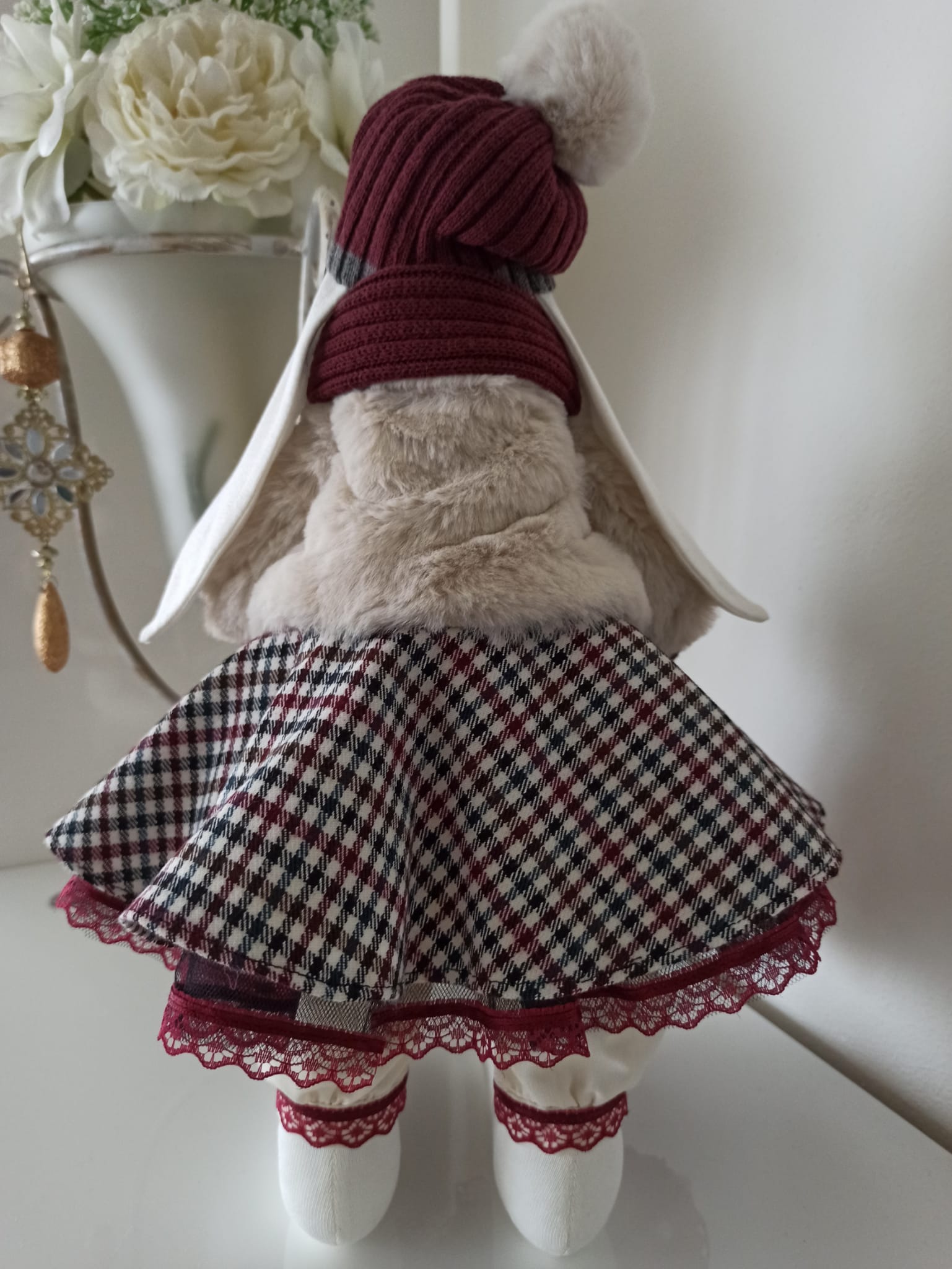 Nikaska Rabbit Bordo – Sada | Dekorativní Panenka | Nika's Home